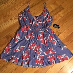 Floral Ruffle Wrap Cami Dress